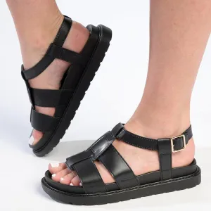 Alessio Marlene Slingback Sandals - Black