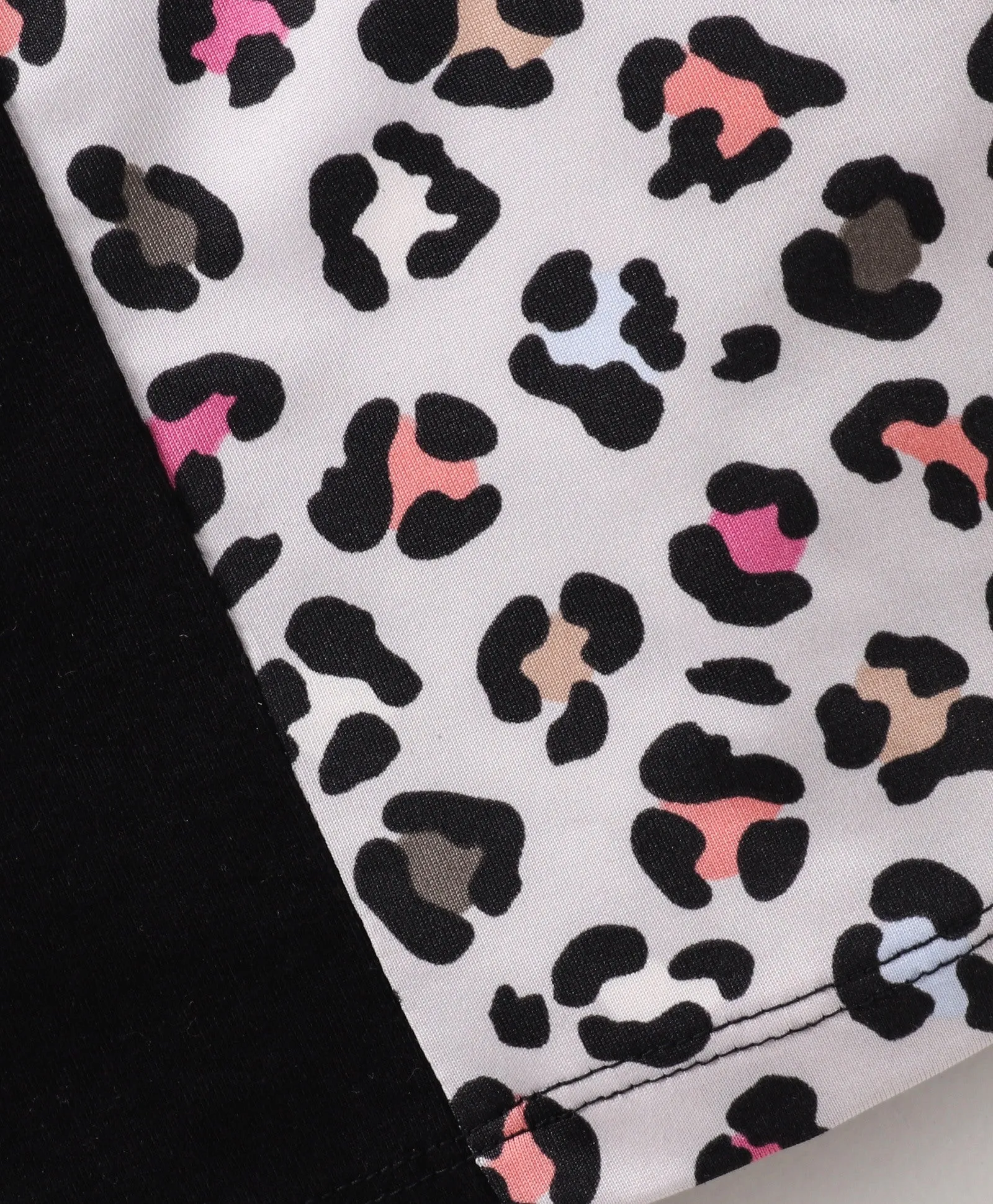 Animal Print Color Block Top Leggings Set