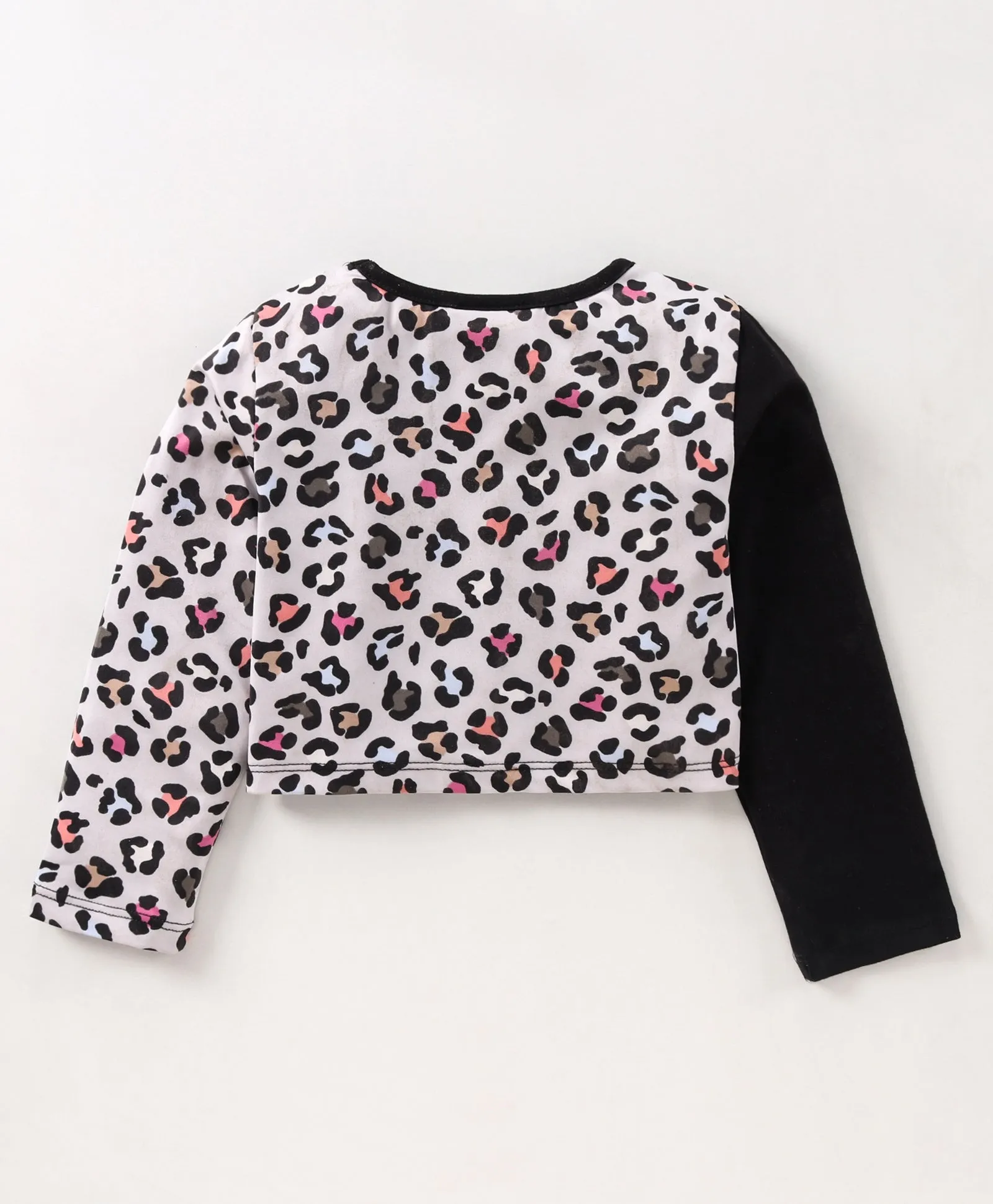 Animal Print Color Block Top Leggings Set