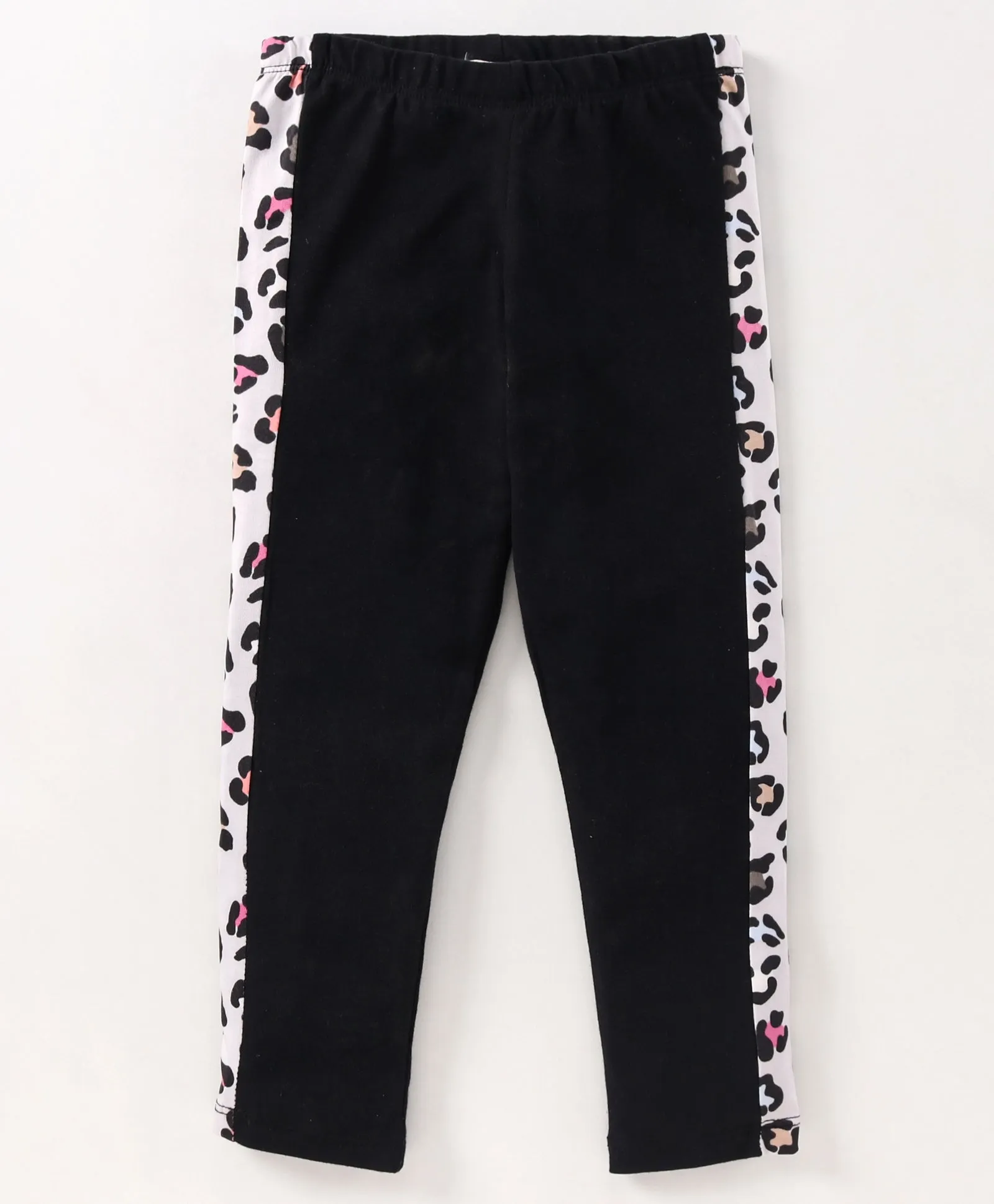 Animal Print Color Block Top Leggings Set