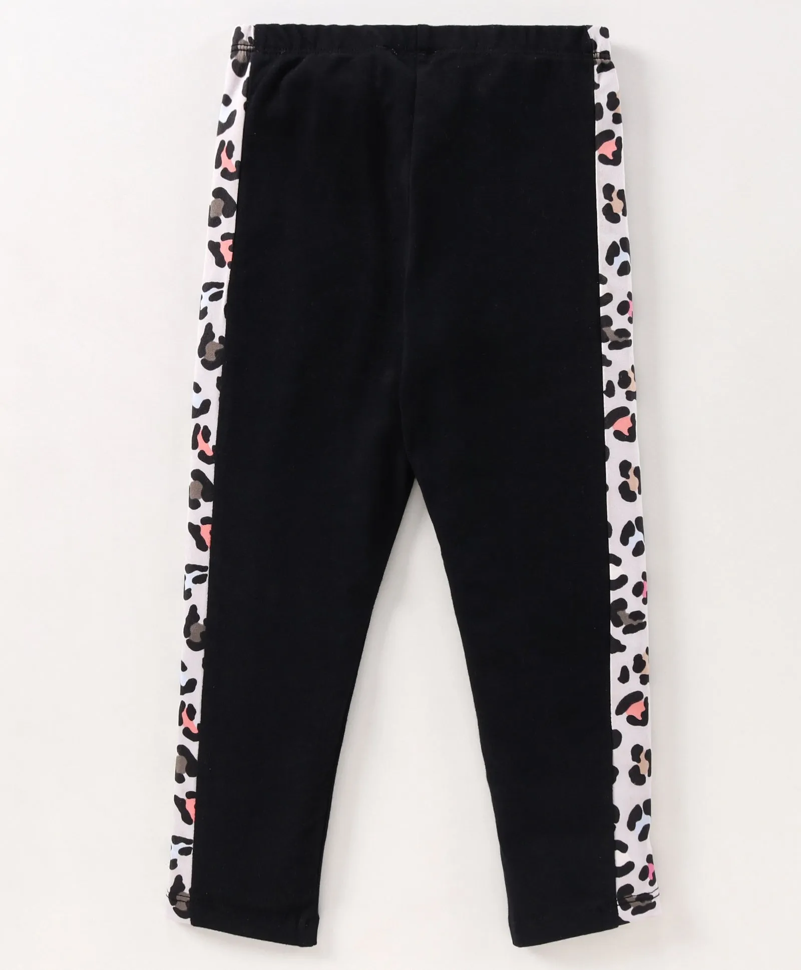 Animal Print Color Block Top Leggings Set