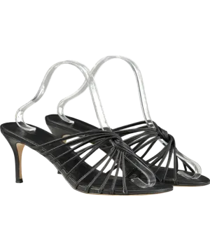 cupcakes and cashmere Black Arriana Strappy Heeled Mules UK 8 EU 41 👠