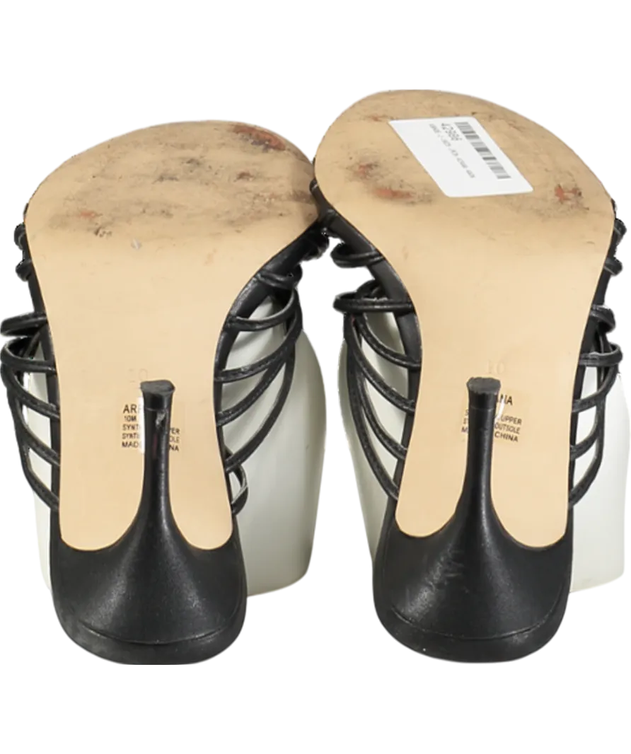 cupcakes and cashmere Black Arriana Strappy Heeled Mules UK 8 EU 41 👠