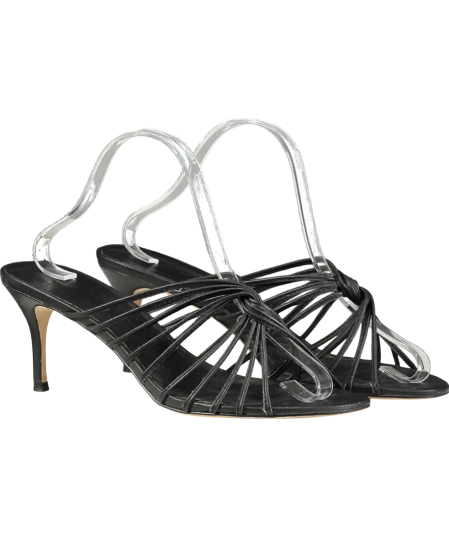 cupcakes and cashmere Black Arriana Strappy Heeled Mules UK 8 EU 41 👠