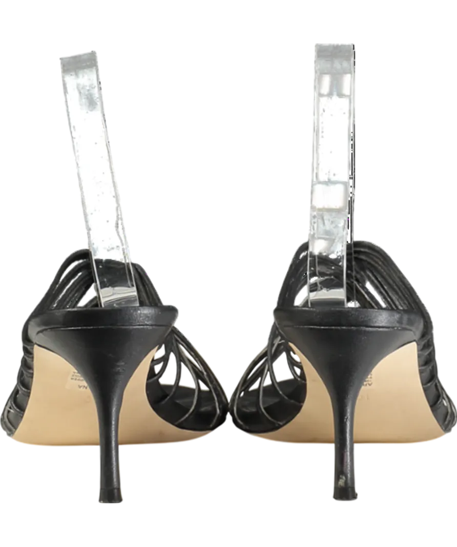 cupcakes and cashmere Black Arriana Strappy Heeled Mules UK 8 EU 41 👠