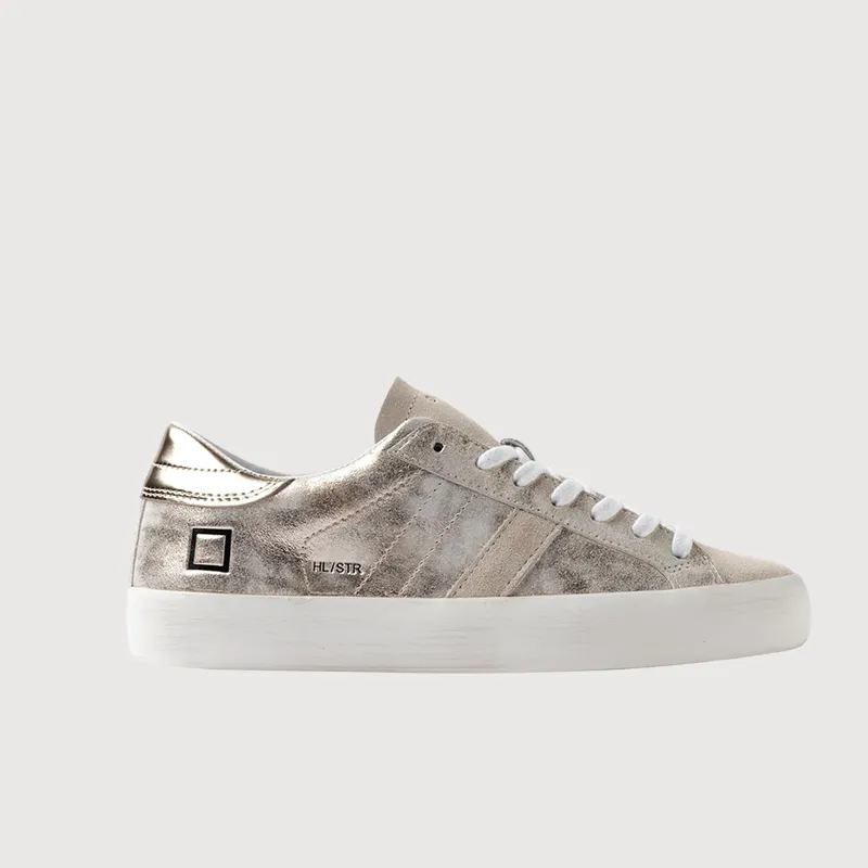 D.A.T.E. Hill Low Stardust Platinum Trainers