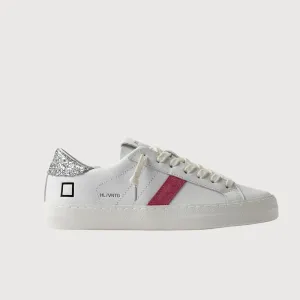 D.A.T.E. Hill Low Vintage Calf White Silver Trainers