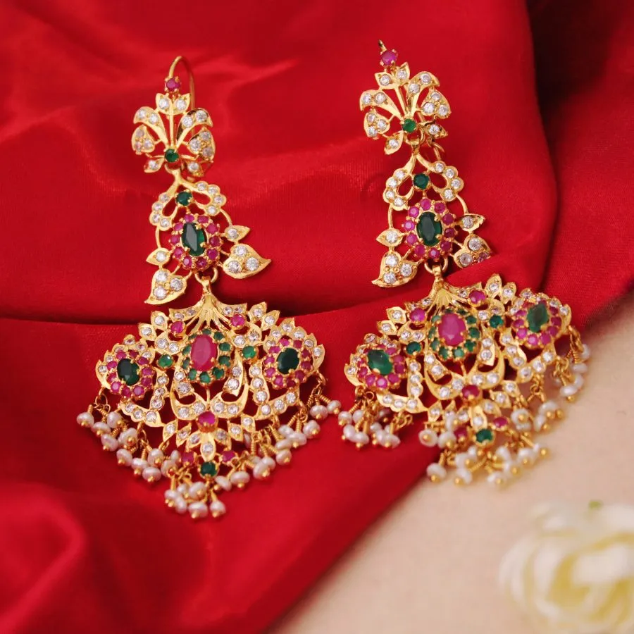 Earrings in Multi Color Stones