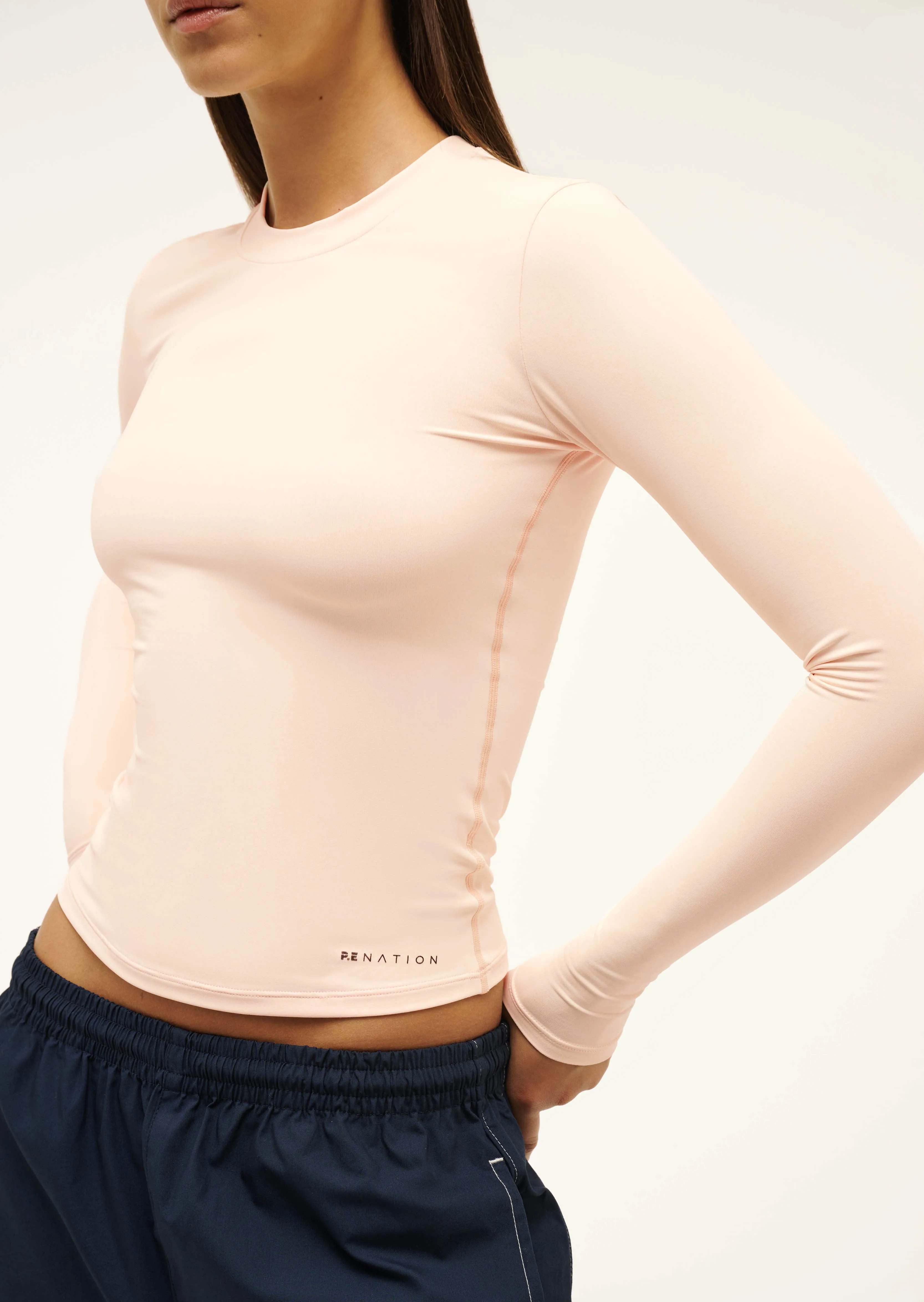 FOUNDATION LONG SLEEVE TOP IN BLUSH