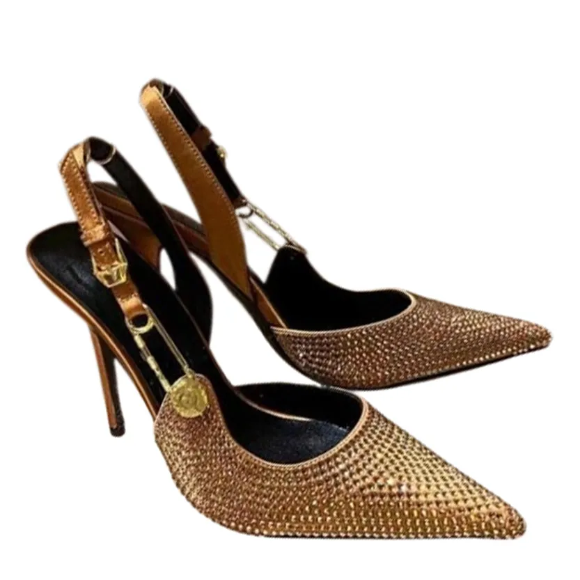 Funki Buys | Shoes | Women's Metallic Beaded High Slingbacks