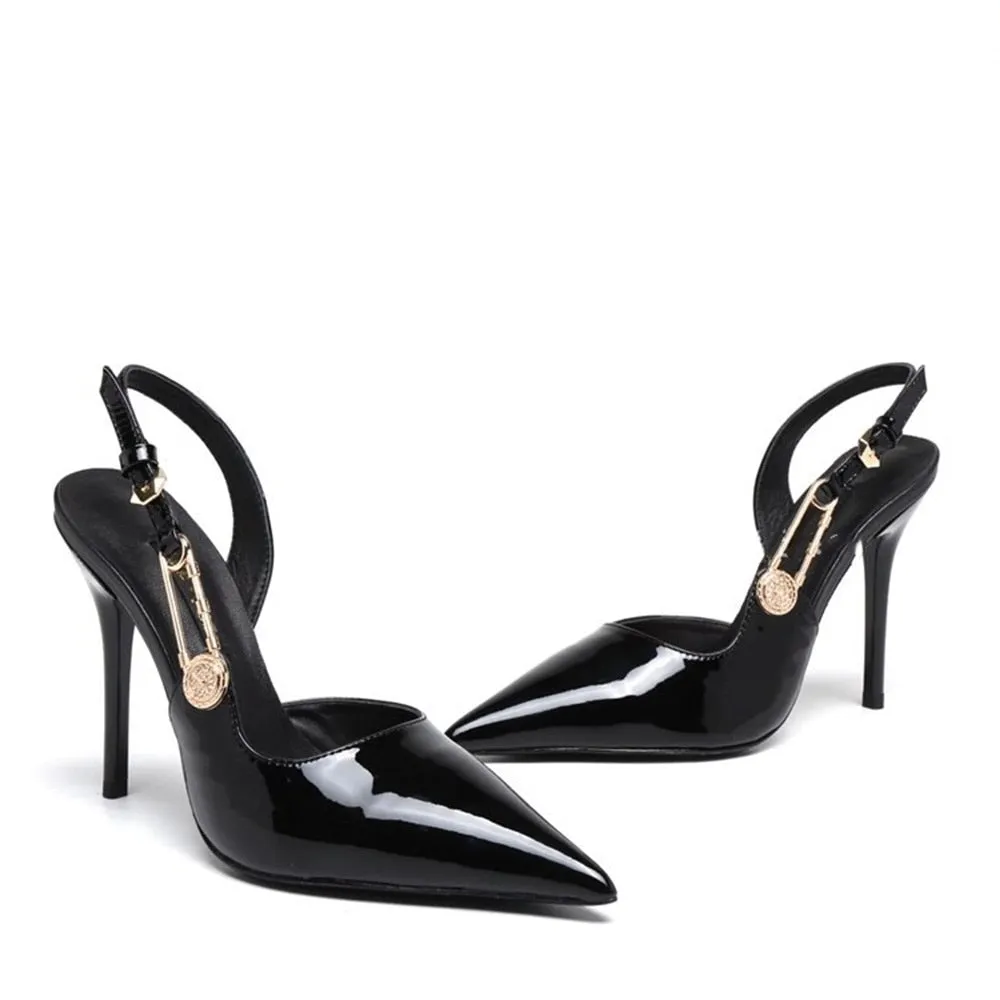 Funki Buys | Shoes | Women's Metallic Beaded High Slingbacks