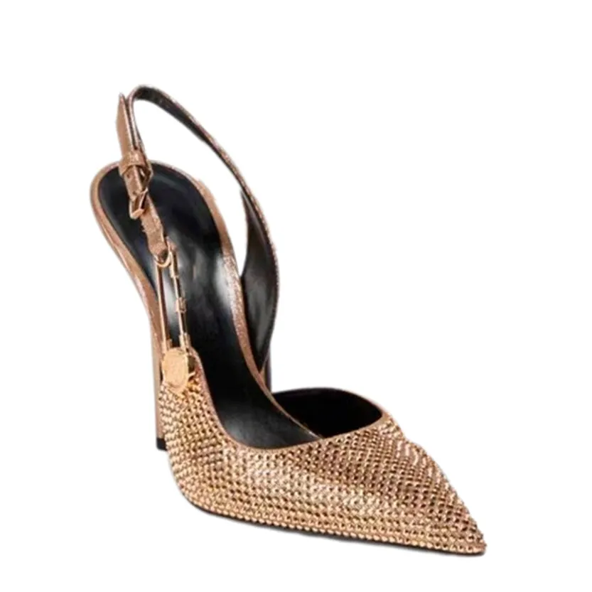 Funki Buys | Shoes | Women's Metallic Beaded High Slingbacks