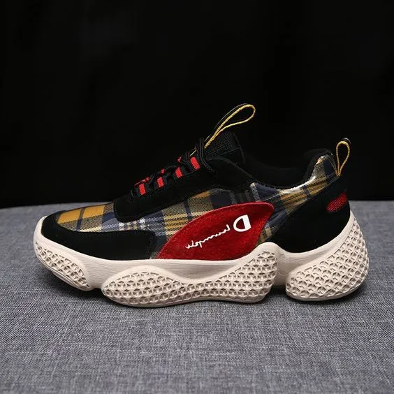 Hot Trend Color Block Grid Sneaker Shoes