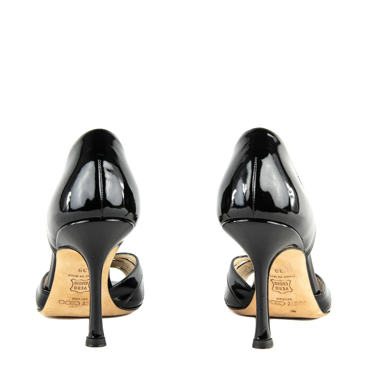 Jimmy Choo Black Patent D'Orsay Pumps Size US 9 | EU 39