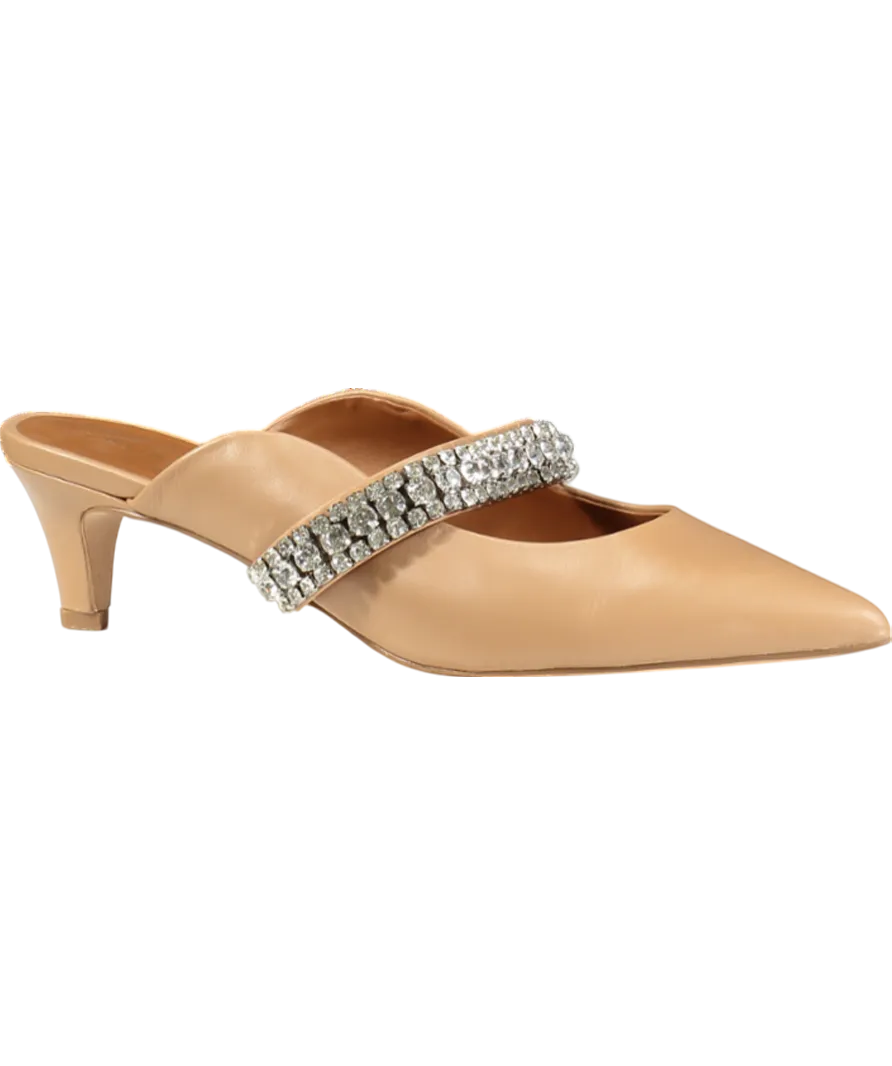 KG Kurt Geiger Brown Dutchess Leather Heeled Mules UK 6 EU 39 👠