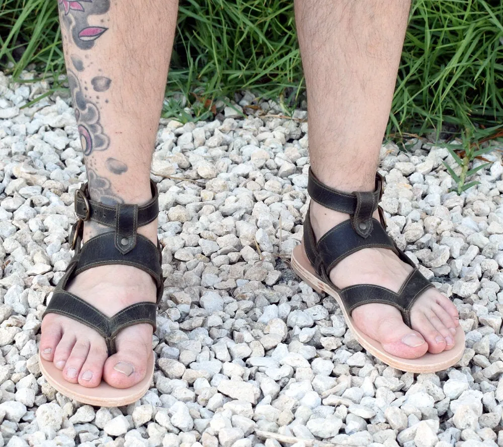 Khaki sandals for men, Tom Gladiator Men Sandals, leather sandals, Handmade Spartan Sandals, Gift For Men, Men Gift, Genuine Leather