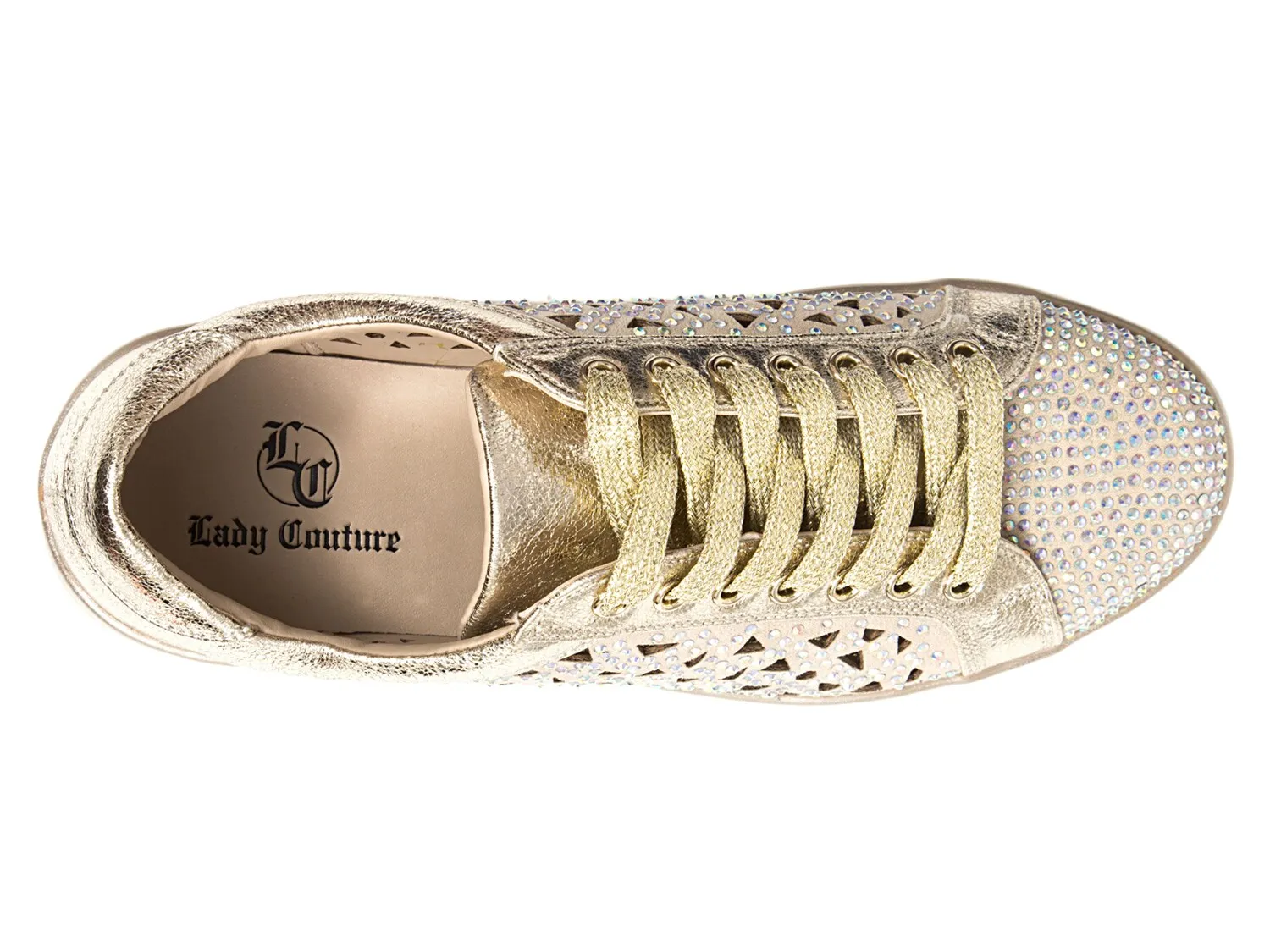 Lady Couture Paris sneakers, metallic silver