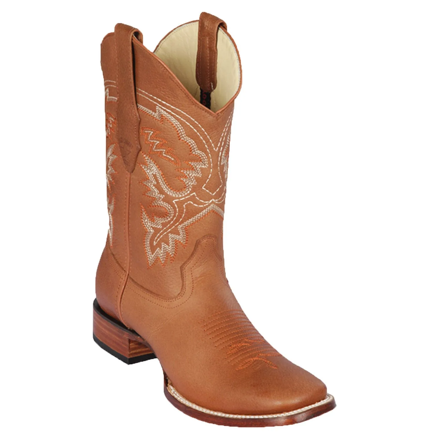 Los Altos Genuine Leather Wide Square Toe Boot 82227