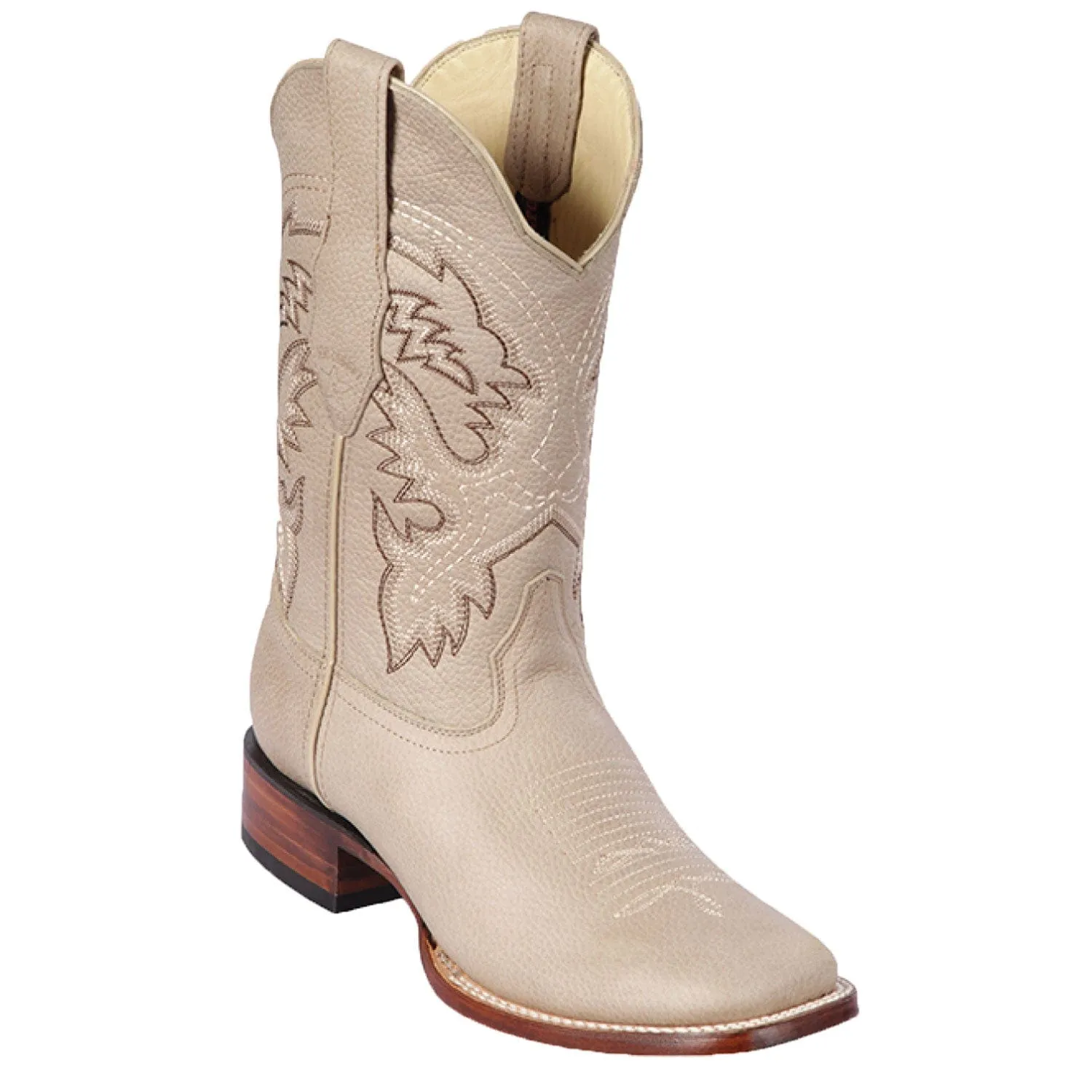 Los Altos Genuine Leather Wide Square Toe Boot 82227