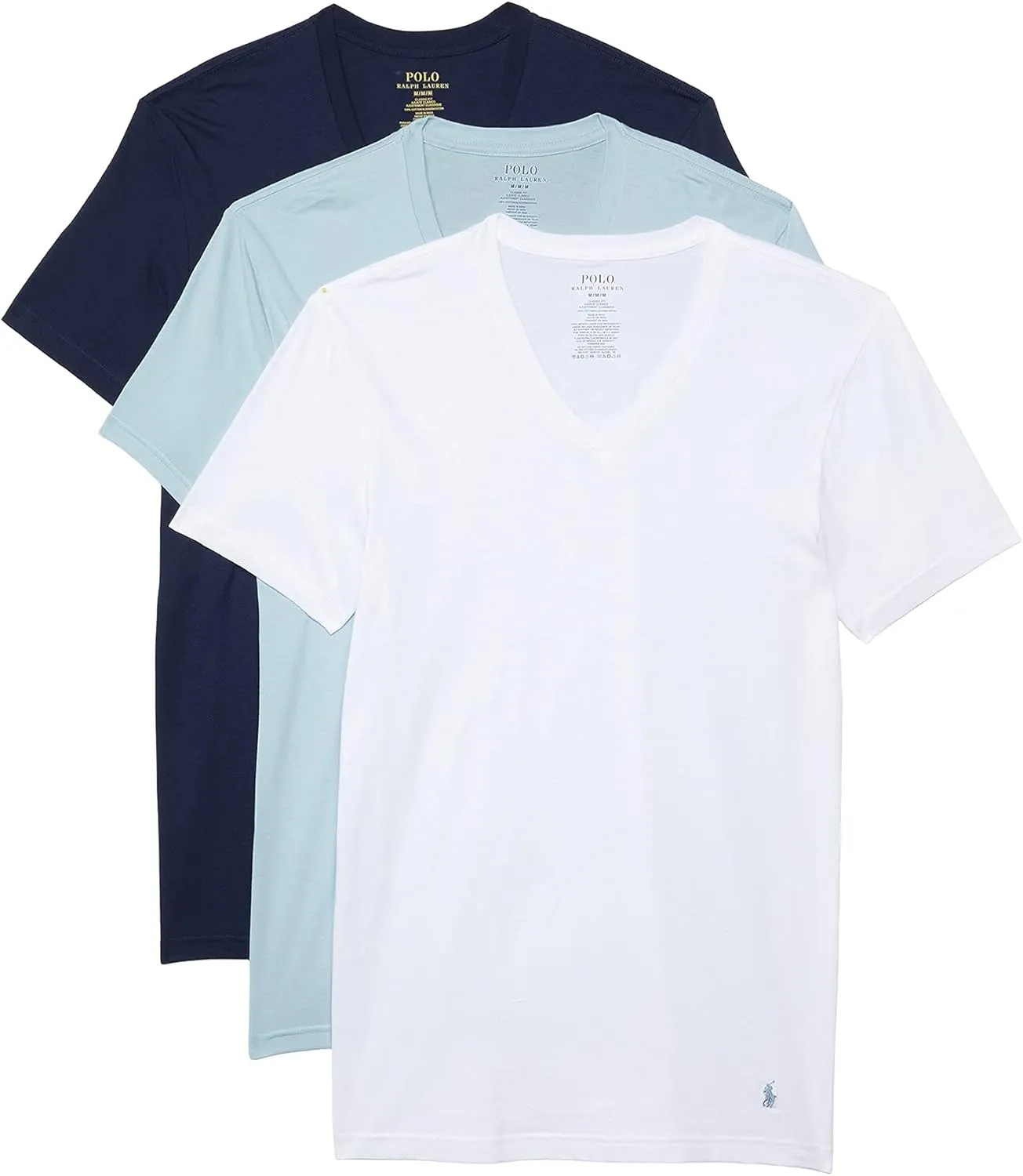 Men's Classic Fit Cotton V-Neck Undershirt 3-Pack