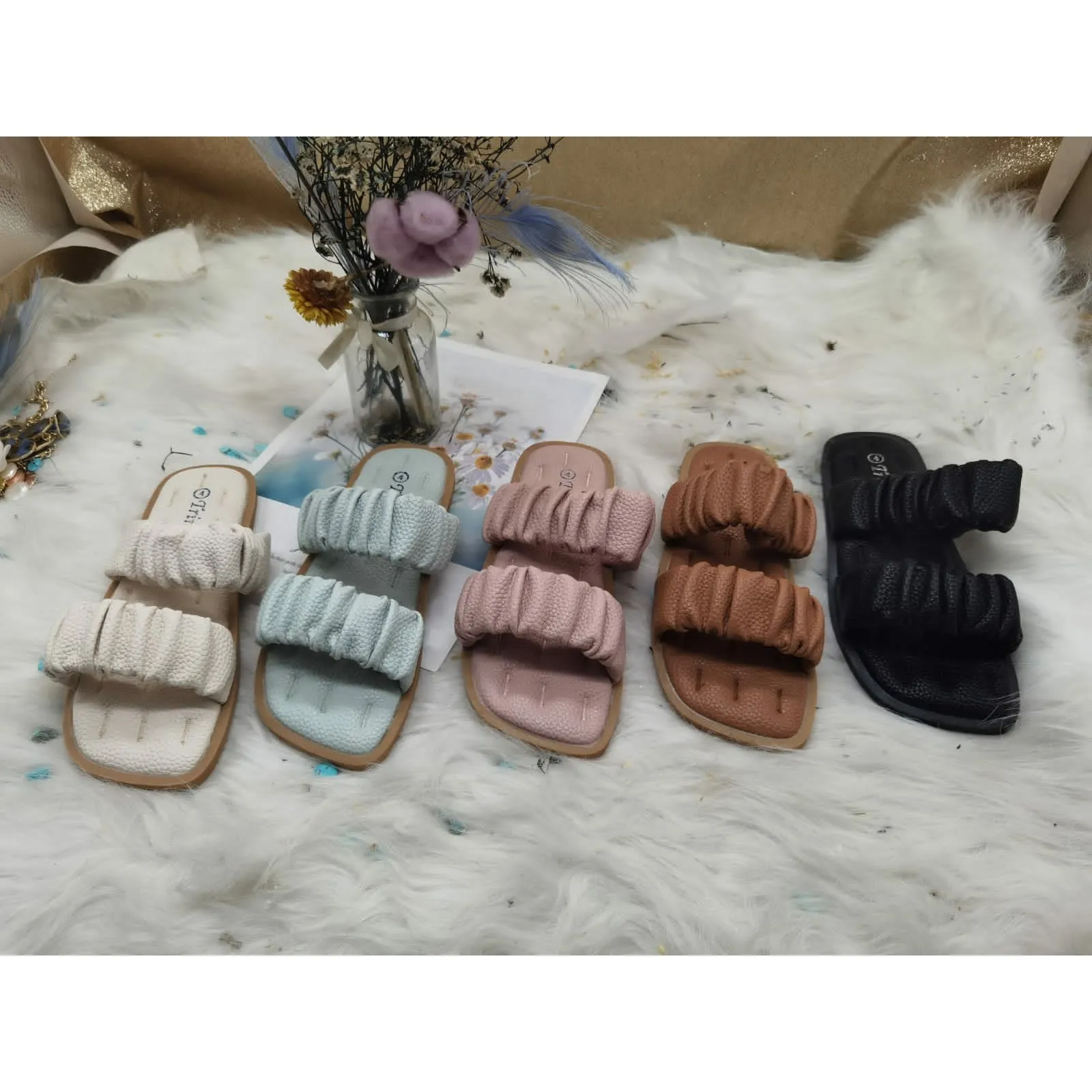 Open Toe Flat Sandals