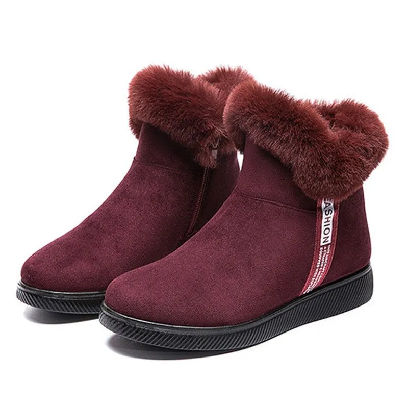 Platform Botas Women's Casual Shoes GCSZXC58 Ankle Boots Suede Plush Furry