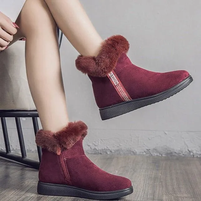 Platform Botas Women's Casual Shoes GCSZXC58 Ankle Boots Suede Plush Furry