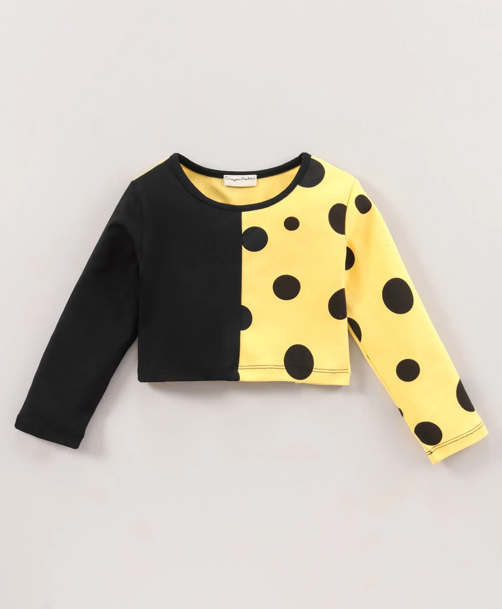 Polka Color Block Top Leggings Set