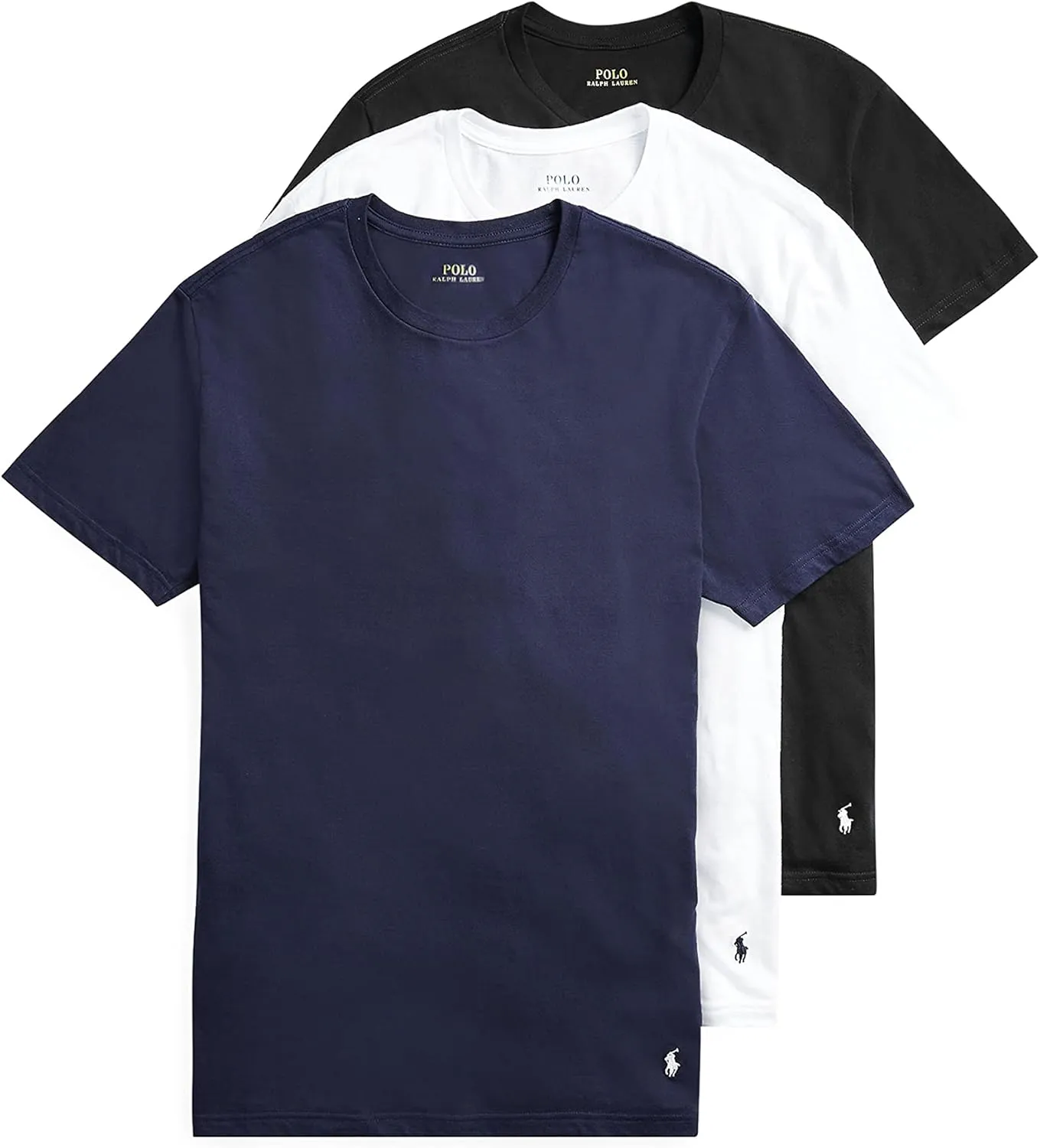 POLO RALPH LAUREN Men's Classic Fit Cotton Crew Undershirts, 3 Pack