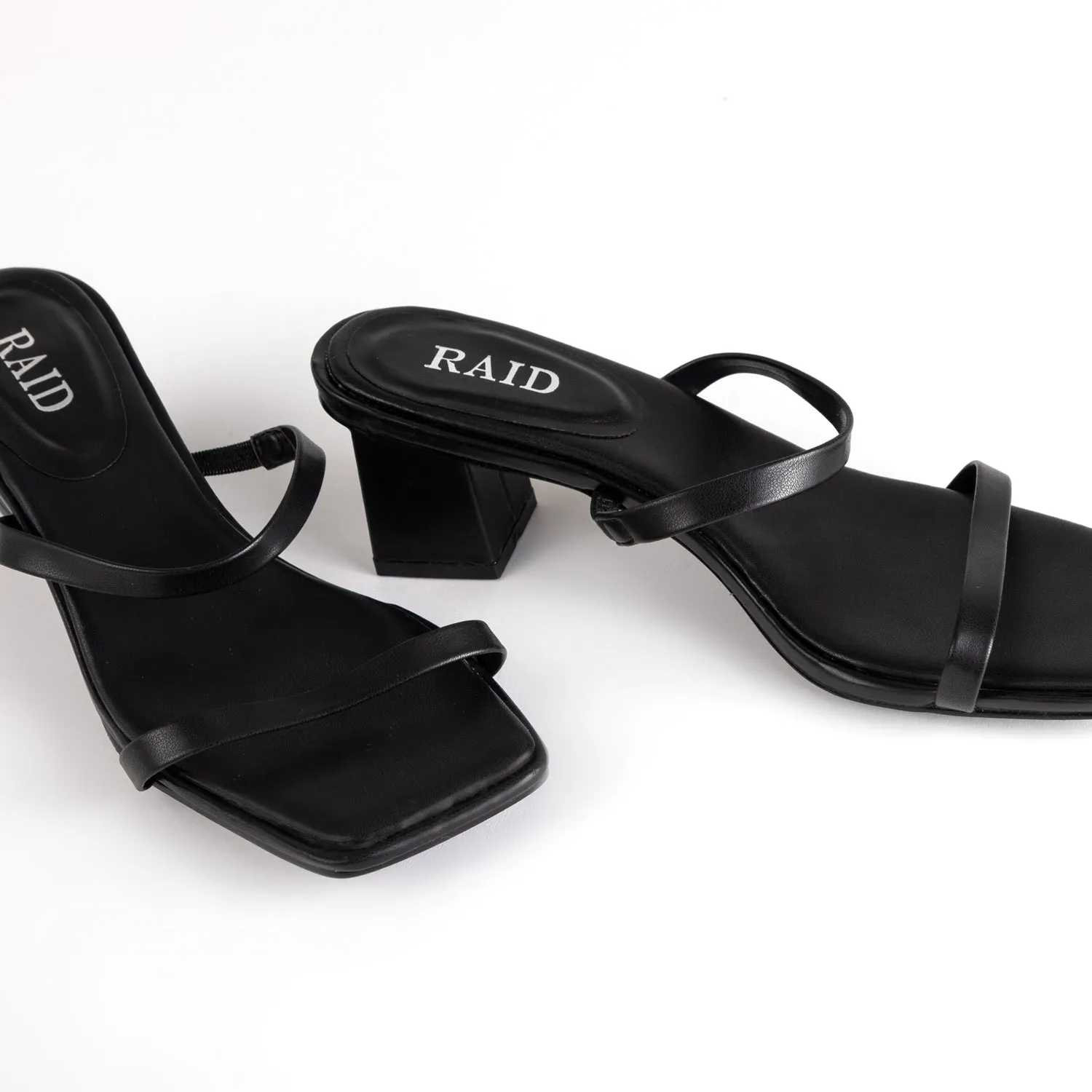 RAID Frieda Block Heeled Mule in Black