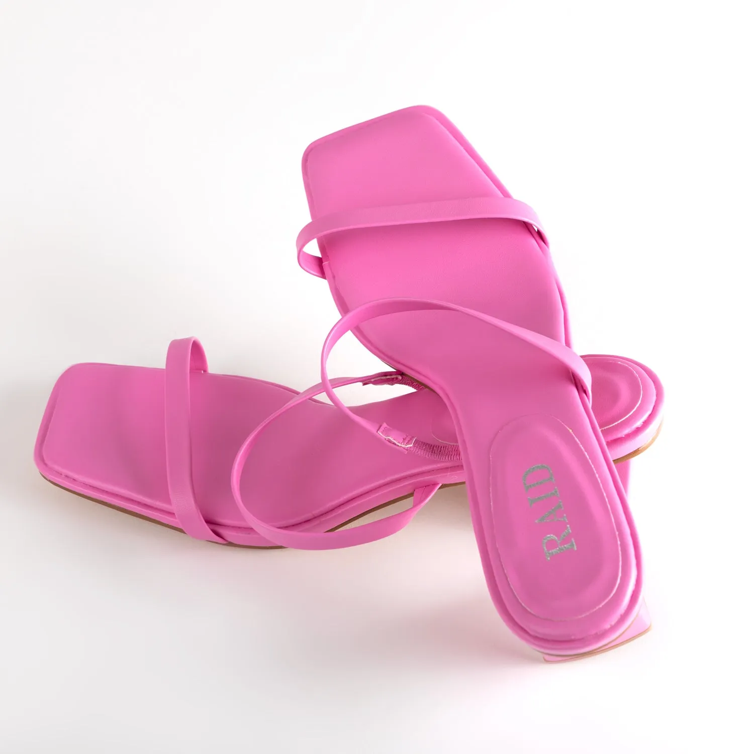 RAID Frieda Block Heeled Mule in Pink