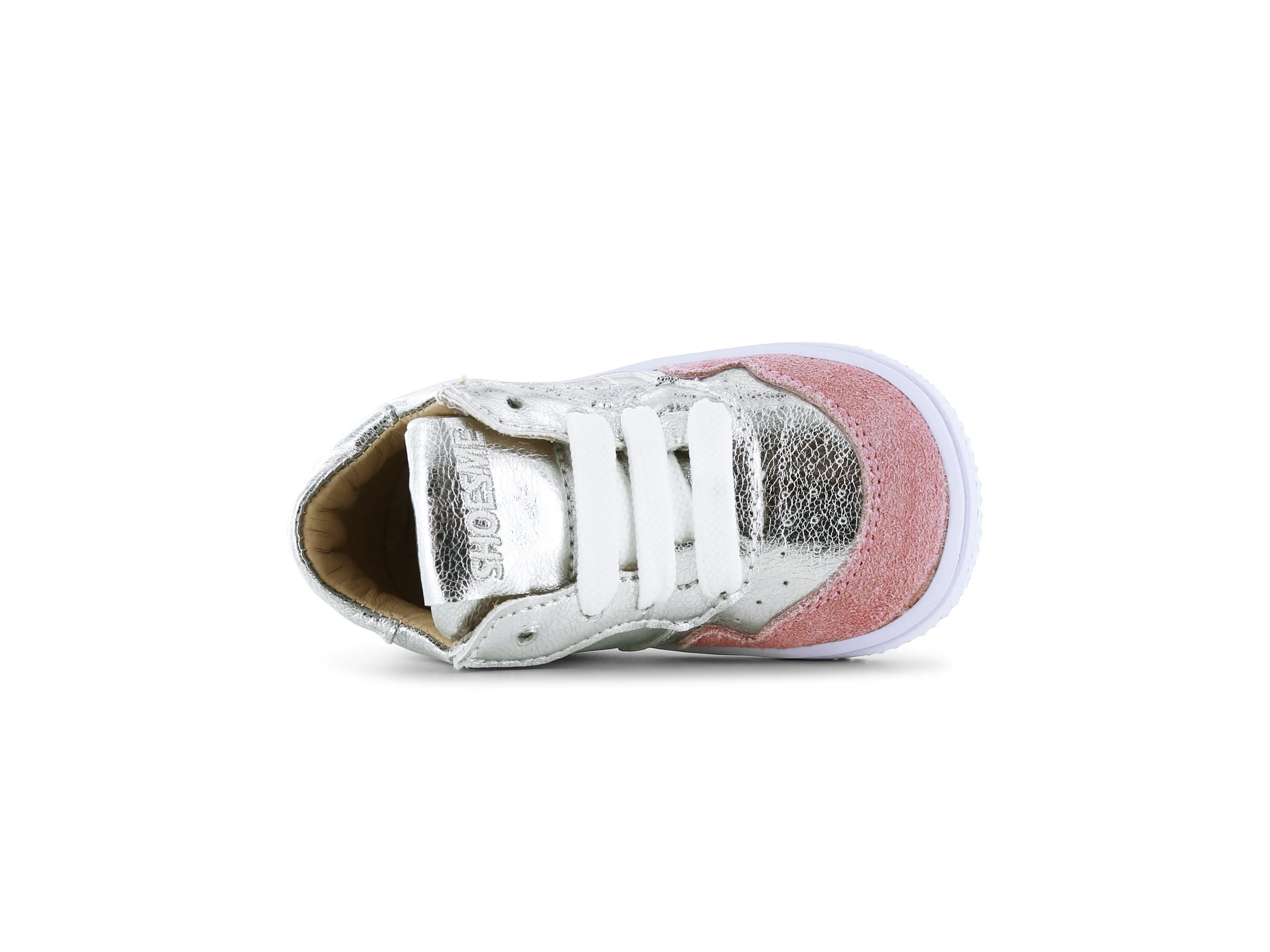 Shoesme Zilver-roze Babysneaker
