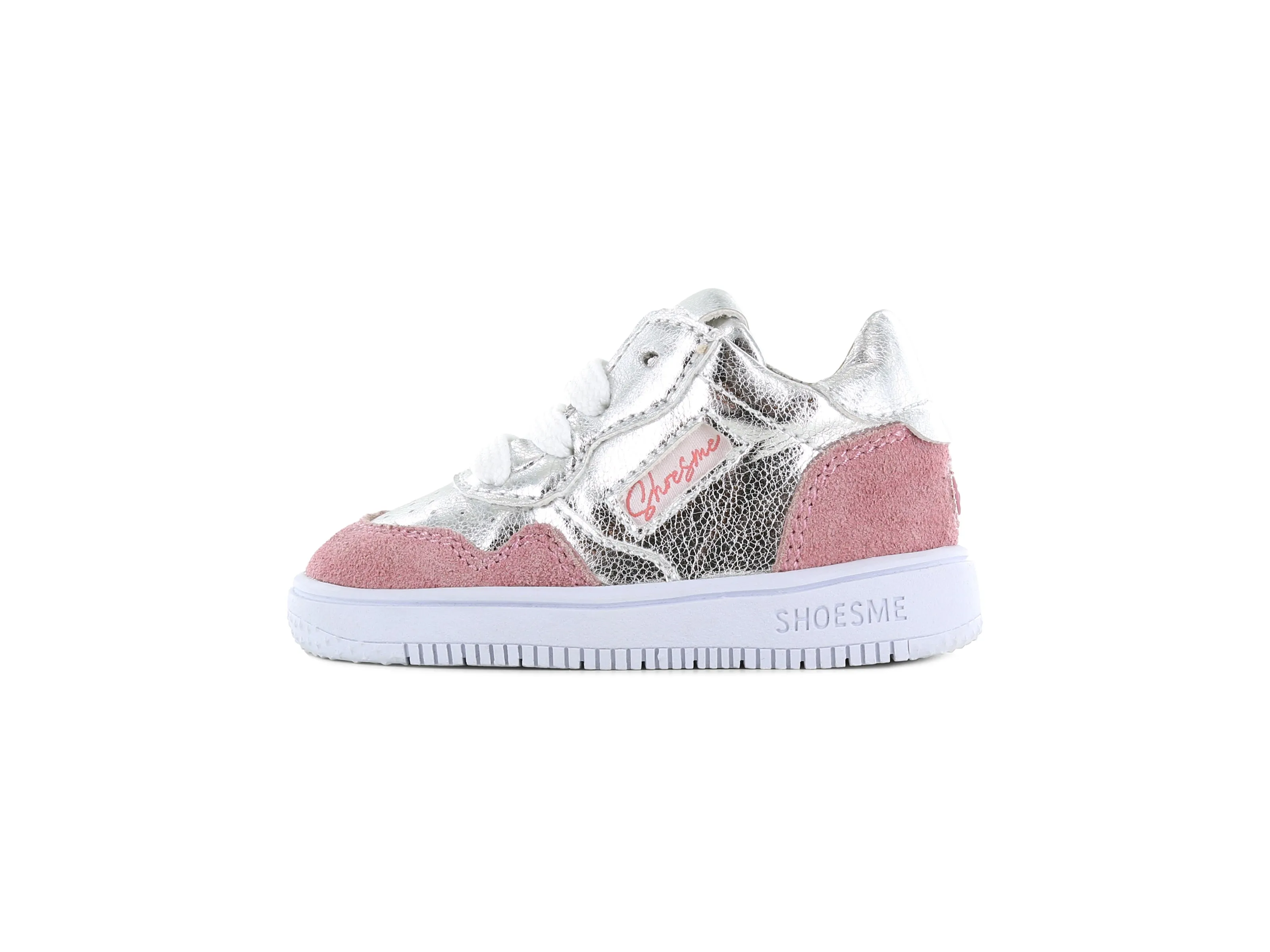 Shoesme Zilver-roze Babysneaker