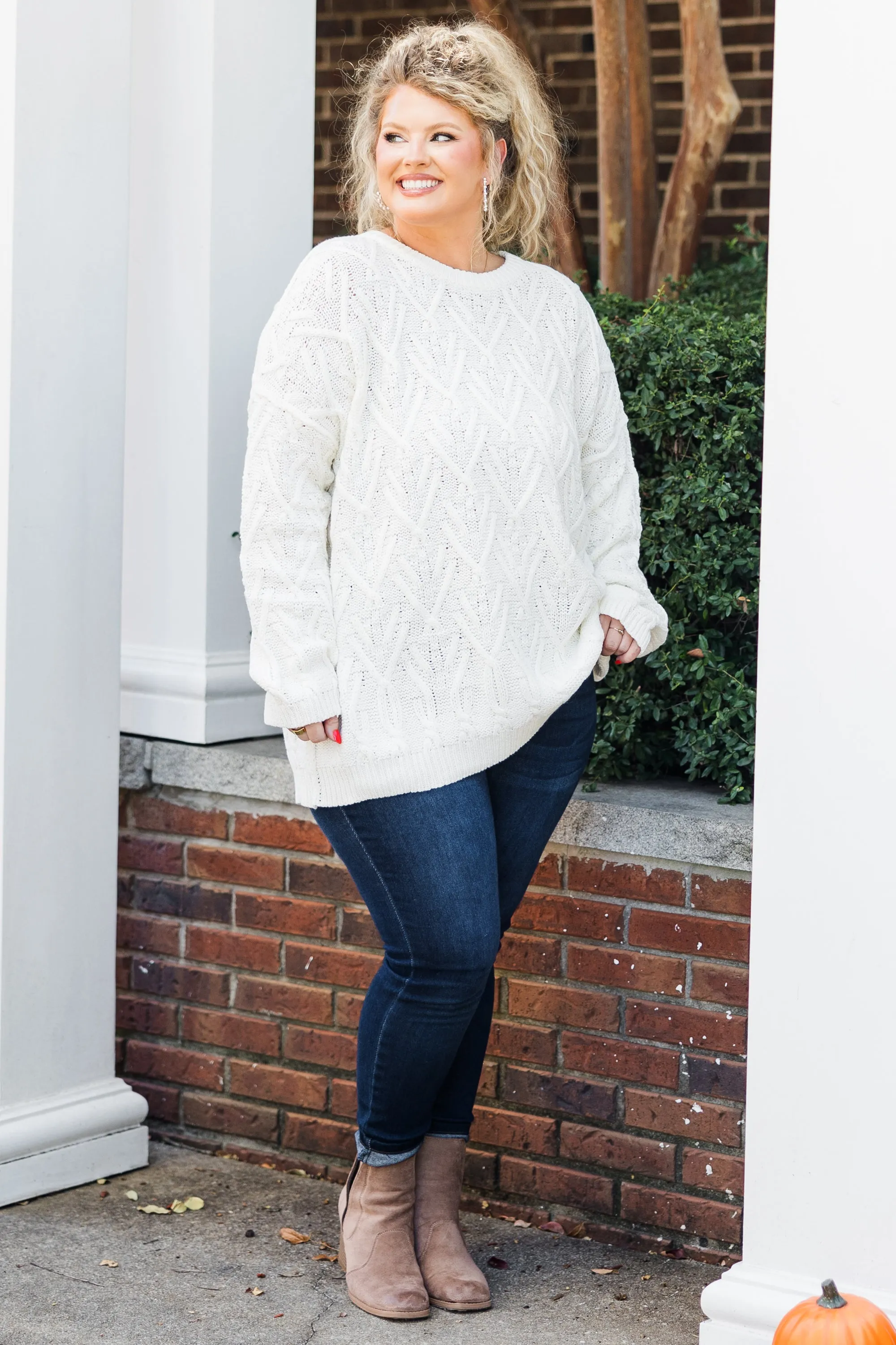 Snowflakes And Snuggles Sweater, Beige