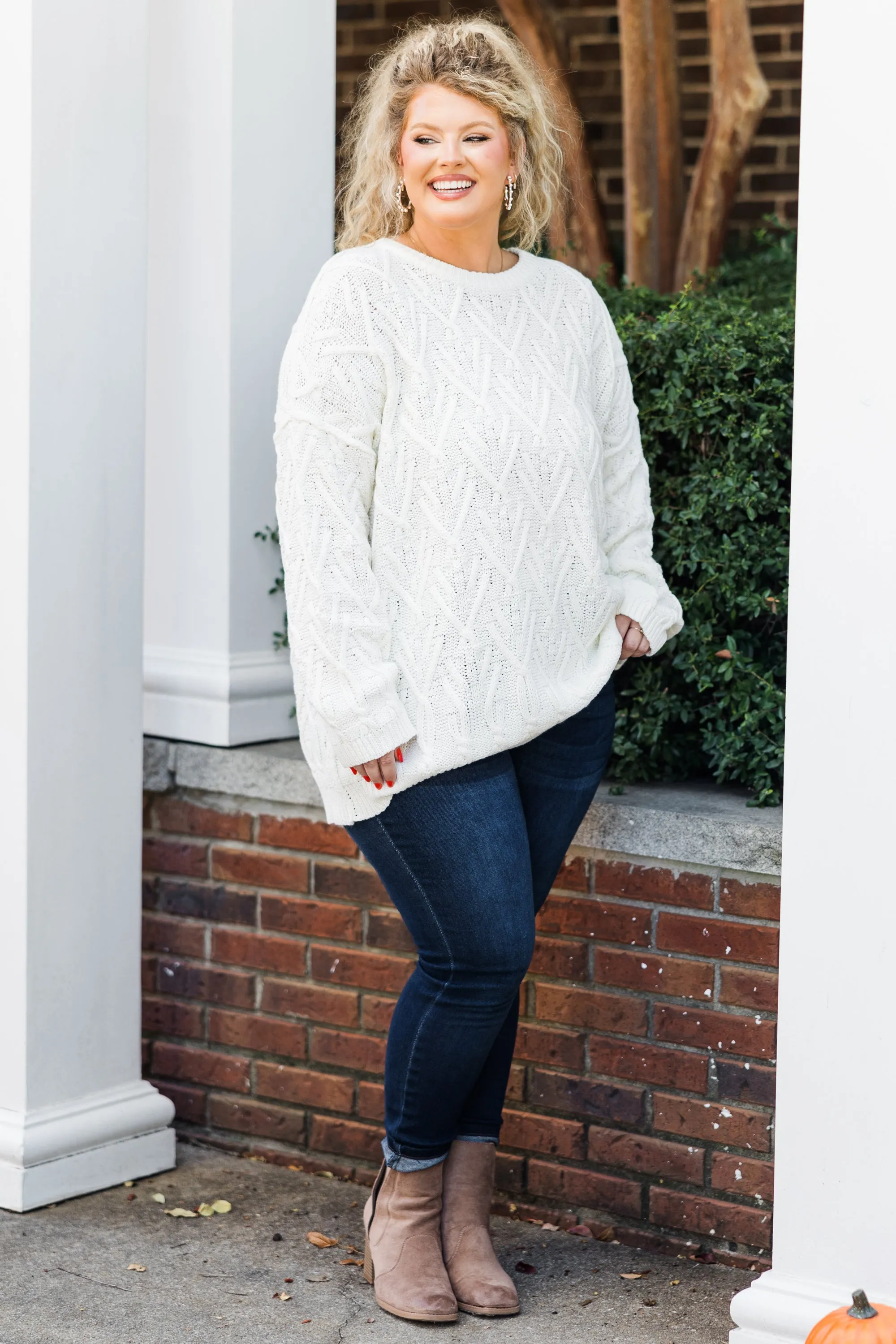 Snowflakes And Snuggles Sweater, Beige