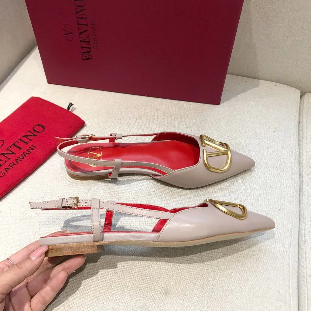 VALENTINO FLAT PUMPS - BEIGE