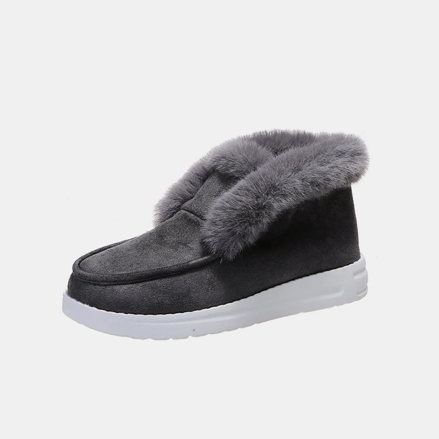 Womens Furry Suede Snow Boots (5-11)