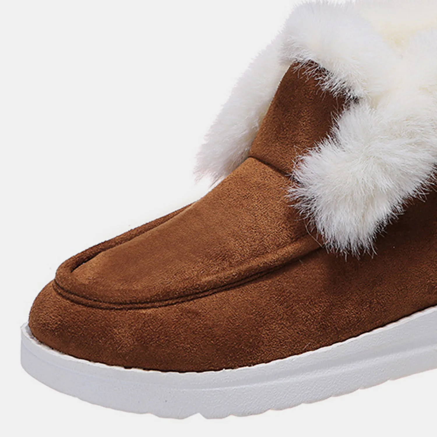 Womens Furry Suede Snow Boots (5-11)
