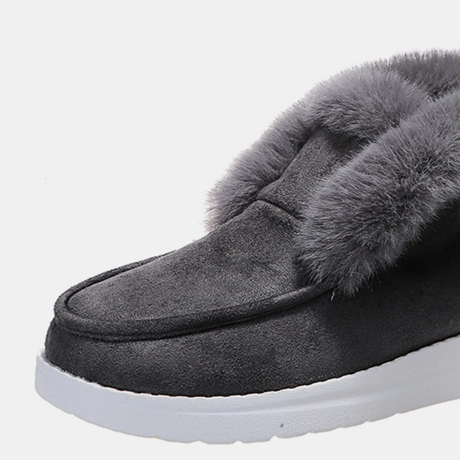 Womens Furry Suede Snow Boots (5-11)