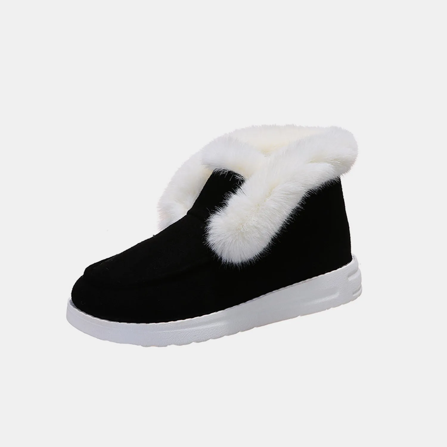 Womens Furry Suede Snow Boots (5-11)